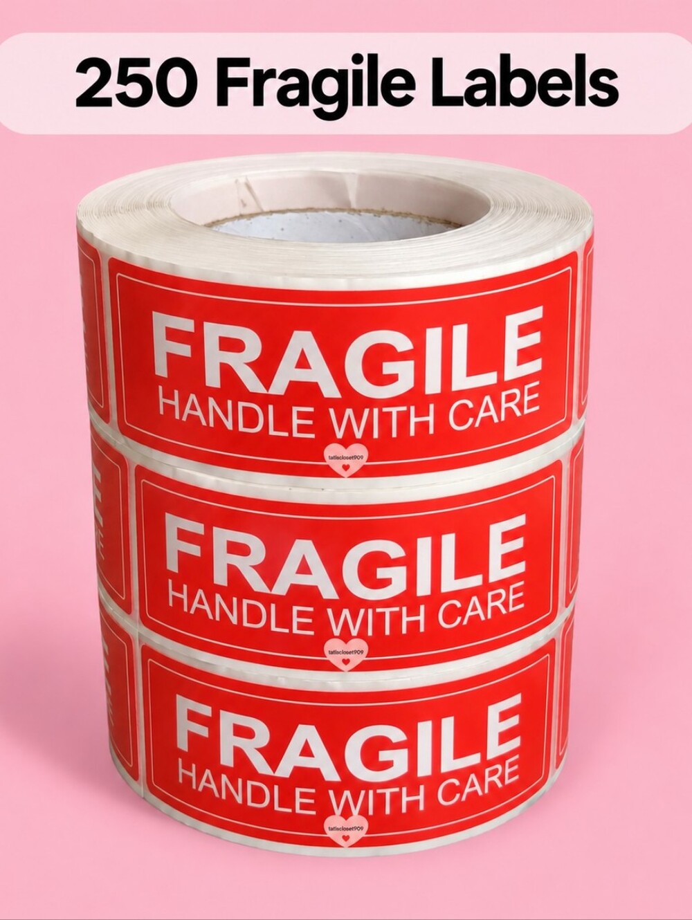 250 Fragile Thank You Stickers